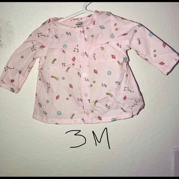 Baby girl- Long sleeve- button down blouse - Picture 1 of 1